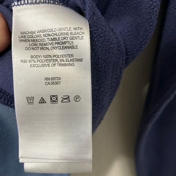 COLUMBIA Slate Blue/Navy/Red Thin 1/4 Fleece Jacket/Base Layer, Size S - Picture 7 of 7